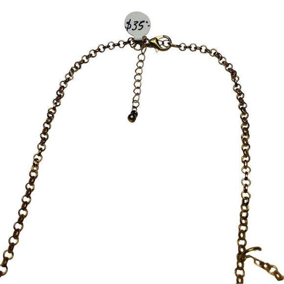 NWT Handmade Pink, Red & White Statement Necklace - Picture 7 of 12